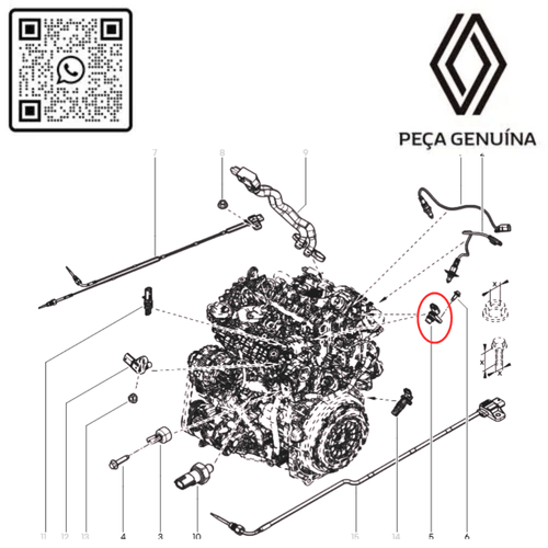 237314986R  SENSOR DE FASE 1.0 H5D_1.3 16V H5H CAPTUR DUSTER OROCH MB KARDIAN  RN 14986R -4-